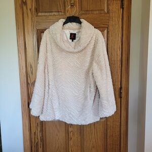 Adrienne Landau Soft Cream Cowl Neck Sweater